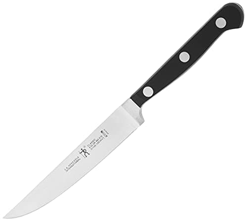 HENCKELS Classic Razor-Sharp Steak Knife Set of 4, German Engineered Informed by 100+ Years of Mastery, Black/Stainless Steel