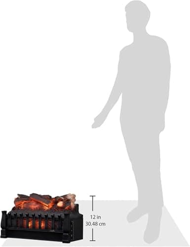 Duraflame 20" Electric Fireplace Log Set Insert + Fire Crackler Combo | Infrared Quartz Set Heater with Realistic Ember Bed and Logs | Remote Control | DFI021ARU-CSFC