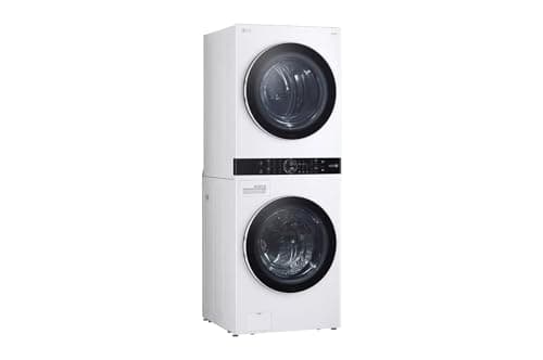 LG WKEX200HWA Compact 2 in 1 Laundry and Dryer Combo 27 Inch Washing machine 6 cycles, Laundry Center, Energy Star Certified, Washtower, Wrinkle Free, Wifi and Turbosteam technology with sensor for