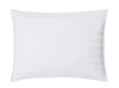 DOWNLITE Down Extra Thin, Flat & Soft Pillow for Stomach Sleepers (Hypoallergenic) (Standard/Queen)