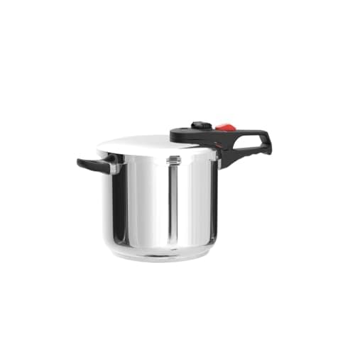 Magefesa Practika Plus, 8-Quart Pressure Cooker, 18/10 stainless steel, Induction Compatible, 5-Layer Heat Diffuser Bottom, 5 Safety Systems, Even Heat Distribution