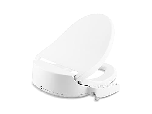 Kohler PureWash E580 Elongated Bidet Toilet Seat, White, Quiet-Close Lid Prevents Slamming, Self-Cleaning Wand, Adjustable Water Pressure with Multiple Cleansing Options