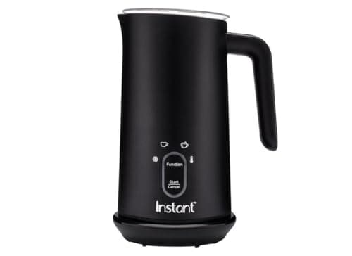 Instant Pot Milk Frother, 4-in-1 Electric Milk Steamer, 10oz/295ml Automatic Hot and Cold Foam Maker and Milk Warmer for Latte, Cappuccinos, Macchiato, From the Makers of Instant 500W, Black