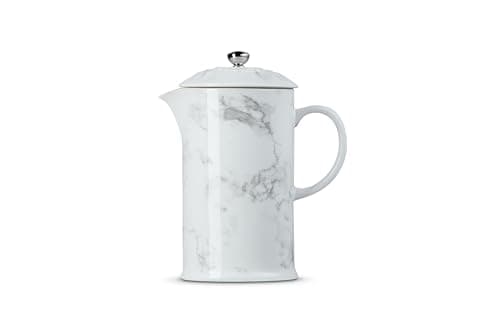 Le Creuset Stoneware 34 oz. French Press, Marble Collection