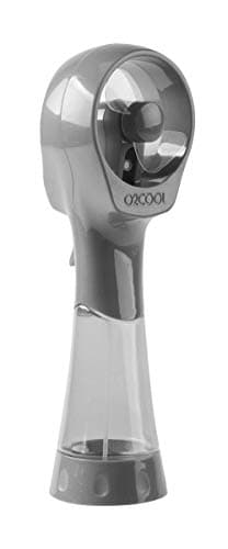 O2COOL 2 Pack Elite Battery Powered Handheld Water Misting Fans (Grey)