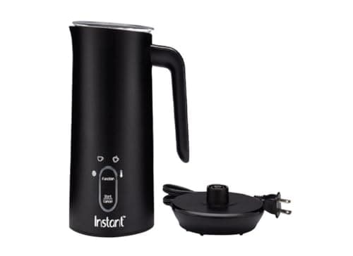 Instant Pot Milk Frother, 4-in-1 Electric Milk Steamer, 10oz/295ml Automatic Hot and Cold Foam Maker and Milk Warmer for Latte, Cappuccinos, Macchiato, From the Makers of Instant 500W, Black