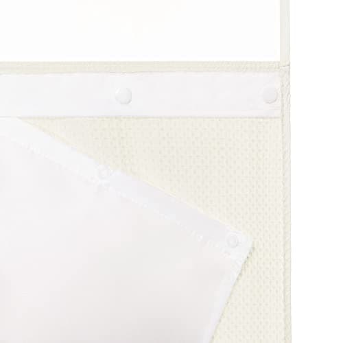 Heavyweight No Hooks Required Dotted Waffle Weave Shower Curtain with Snap in Liner - 71W x 74H,Hotel Grade,Spa Like Bath Curtain,Cream