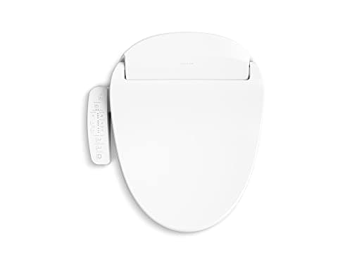 Kohler PureWash E580 Elongated Bidet Toilet Seat, White, Quiet-Close Lid Prevents Slamming, Self-Cleaning Wand, Adjustable Water Pressure with Multiple Cleansing Options