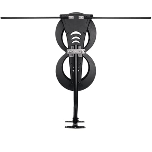 Antennas Direct ClearStream 2MAX Indoor Outdoor TV Antenna, UHF VHF, Multi-Directional, 60+ Mile Range, 4K 8K UHD NEXTGEN TV – w/ 20-inch Mast (Black)