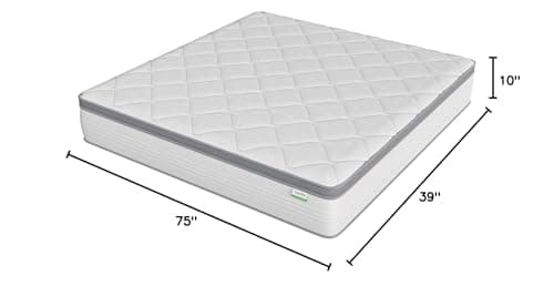 Novilla Twin Mattress, 10 Inch Twin Hybrid Mattress for Kids, Pocket Innerspring Pillow Top Mattresses for Motion Isolation, Pressure Relief & Edge Support,Soft Feel but Supportive