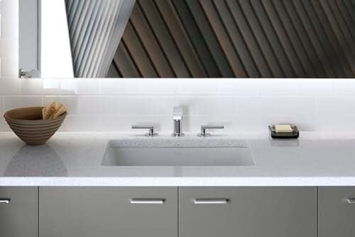 KOHLER 2215-0 Ladena Rectangular Undermount Bathroom Sink With Curved Bottom, 23-1/4" W X 16-1/4" L, White