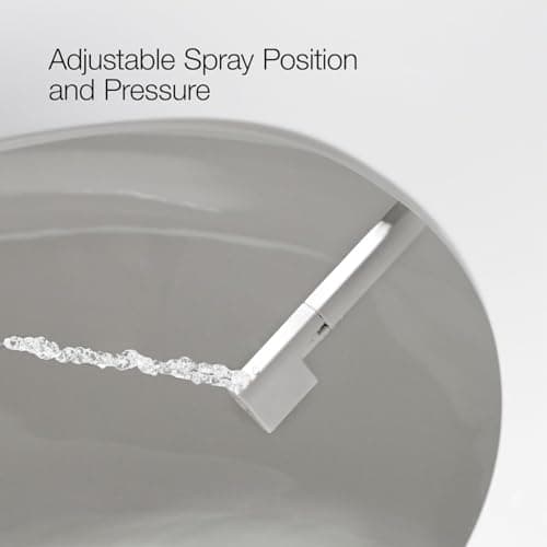 Kohler PureWash E580 Elongated Bidet Toilet Seat, White, Quiet-Close Lid Prevents Slamming, Self-Cleaning Wand, Adjustable Water Pressure with Multiple Cleansing Options