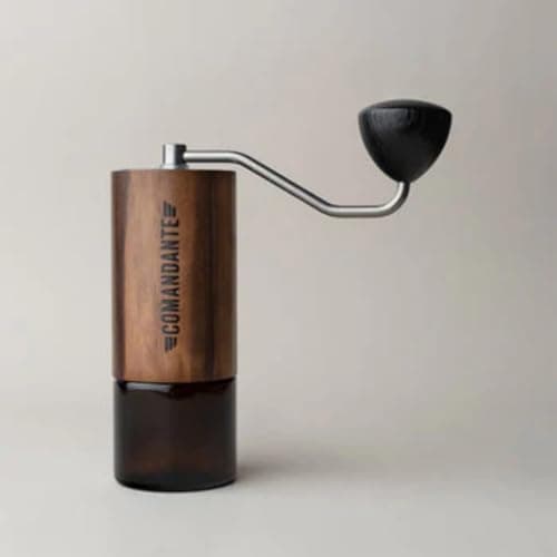 C40 MK4 Liquid Amber Manual Coffee Grinder, Stainless Steel, Silver/Brown
