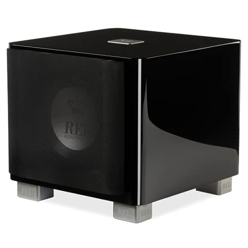 REL T/9x 10-Inch Powered Subwoofer – Sealed Design with Class AB Amplifier, RCA Inputs, and Deep Bass for HiFi Stereo Systems, Home Theater, and Surround Sound – High Gloss Black Finish