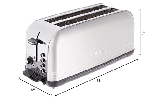 Cuisinart CPT-2500 Long Slot Toaster, Stainless Steel, Silver, 2-slice long slot
