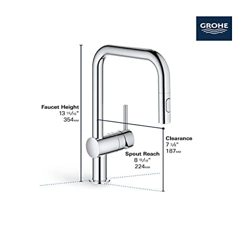 GROHE 32319003 Minta Pull-Down U Kitchen Faucet Chrome