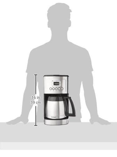 Cuisinart 12-Cup Coffee Maker with Thermal Coffee Carafe, Stainless Steel, Programmable Large Capacity Drip Coffee Machine for Home or Office, DCC-3400NAS, Silver