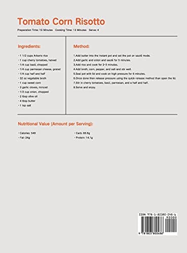 COMFEE' Pressure Cooker Cookbook for Beginners