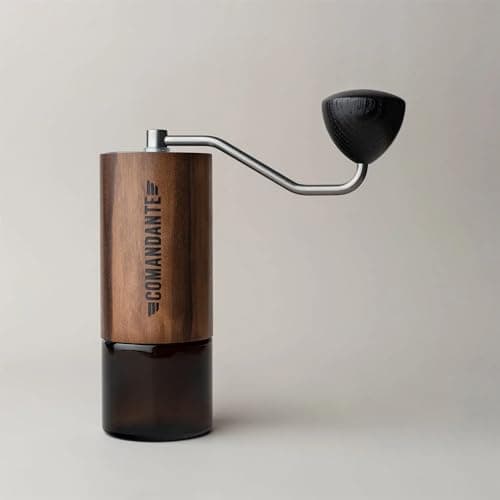 C40 MK4 Liquid Amber Manual Coffee Grinder, Stainless Steel, Silver/Brown