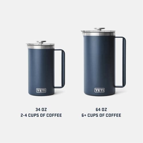 YETI Rambler French Press Coffee Maker, with GroundsControl Filter