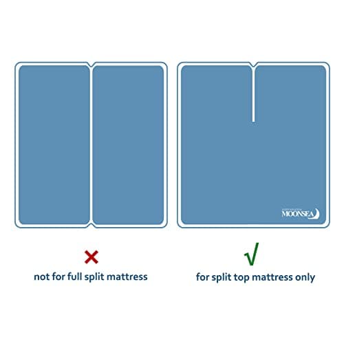 Waterproof Split Top King Mattress Pad Protector for Adjustable Bed, 34" Top Split from Head, Noiseless, Soft Padded Matress Protector