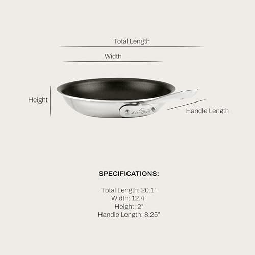 All-Clad D3 Pro Nonstick 3-ply Bonded Cookware, Fry Pan, 12 inch