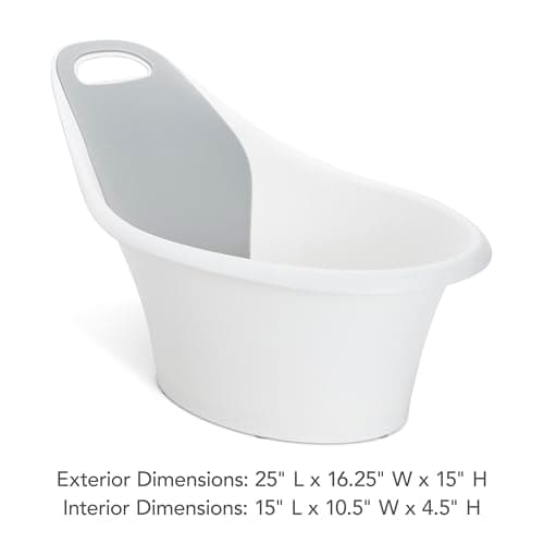 Munchkin® Sit & Soak™ Baby Bath Tub, 0-12 Months, White, 25 x 16.25 x 15 Inch