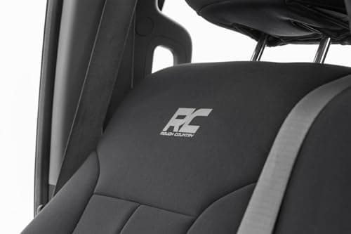 Rough Country Neoprene Seat Covers for Ford F-250/F-350 Super Duty (2011-2016) - Waterproof & UV Resistant, Foam Padded, Front & Rear Seat Cover Set