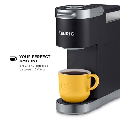 Keurig K-Mini Plus Single Serve K-Cup Pod Coffee Maker, with 6 to 12oz Brew Size, Stores up to 9 K-Cup Pods, Travel Mug Friendly, Matte Black