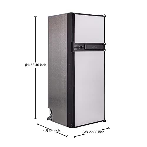 12V/DC Refrigerator Freezer 10cf Stainless for RV Boat Off-Grid 2 Doors