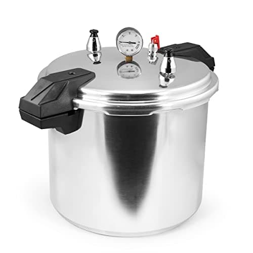 Barton 23 Quart Pressure Cooker, Pressure Canner, Gauge, Canner Rack Included Quick Relief Valve Locking Lid Canning Pot Fast Cooking Pot, (23QT)
