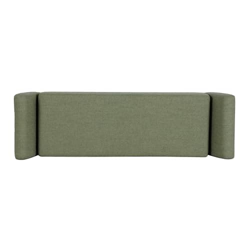 HomePop Modern Storage Bench with Wood Legs Home Décor|Bench with Storage for Living Room & Bedroom - Olive Green Woven