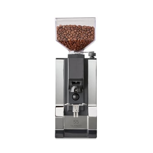 Eureka Mignon Silenzio 55 Espresso Grinder | 55mm Burrs | Stepless | Timed Dosing | Chrome