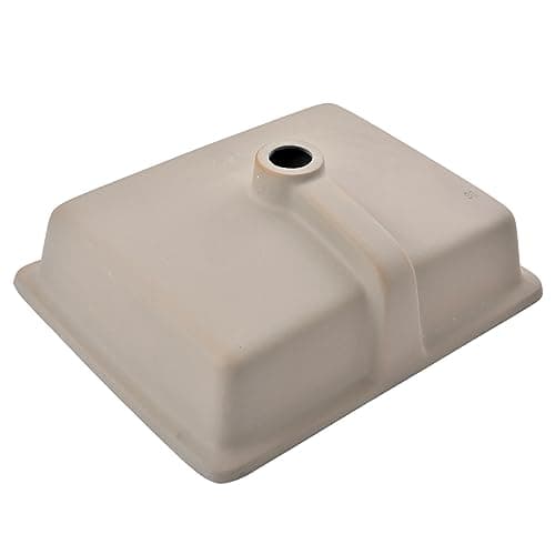 Undermount Bathroom Sink Rectangle, 20"x15" Black Bathroom Vessel Sink Porcelain Ceramic Modern Art Lavatory Vanity Under Counter Basin with Overflow