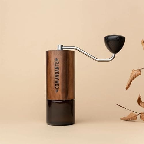 C40 MK4 Liquid Amber Manual Coffee Grinder, Stainless Steel, Silver/Brown