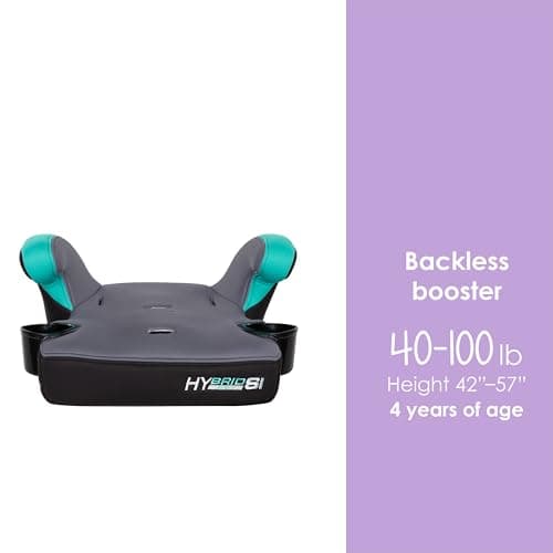 Baby Trend Hybrid SI 3-in-1 Combination Booster Car Seat with Side Impact Protection, Hoboken Teal