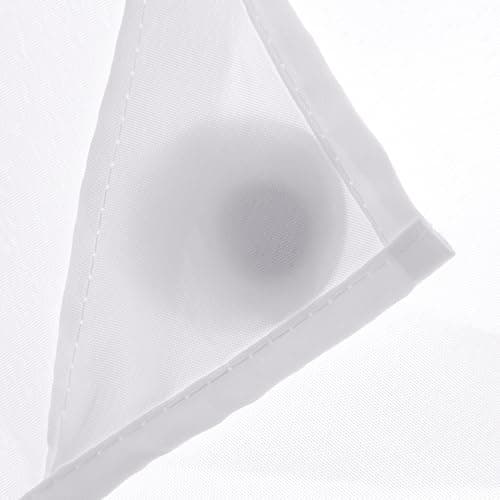 River Dream White Fabric Shower Curtain Set, Cotton Blend, Waffle Weave, with Snap in Replacement Liner，71 x 74 inches