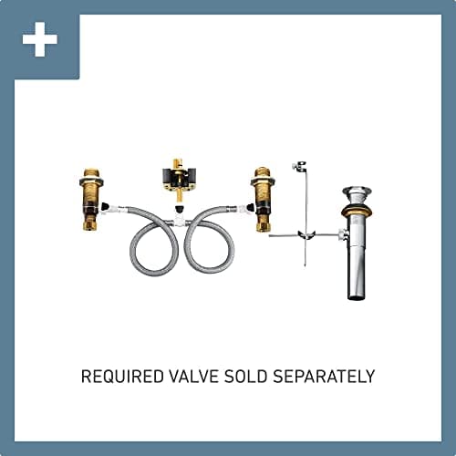 Moen Brushed Gold Flara Two-Handle 8 in. Widespread Lever Handle Bathroom Faucet Trim Kit, Valve Required, TS6984BG