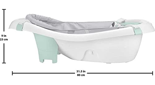 Fisher-Price Baby to Toddler Bath 4-in-1 Sling ‘n Seat Tub with Removable Infant Support and 2 Toys, Climbing Leaves