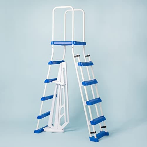 Steel Frame Above-Ground Pool Kit, DIY Family Size Backyard Pool with Sand Filter Pump, Ladder, Liner, Skimmer, and Net (Boulder, 24' x 52")