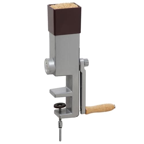Grain Mill Wheat Flour Grinder, Stainless Steel Metal Burrs (Hand Crank Grain Mill)