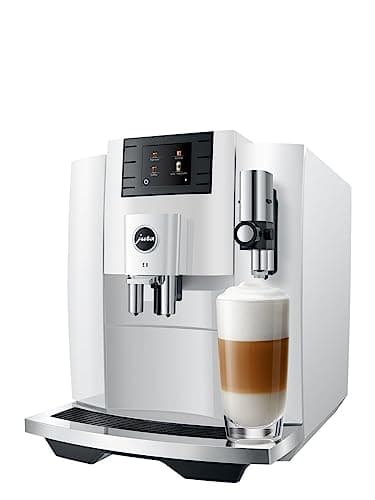 Jura ENA 4 Coffee Machine (Piano White) Bundle CLEARYL Smart Filter Cartridge, and Stainless Steel Coffee Canister (3 Items)