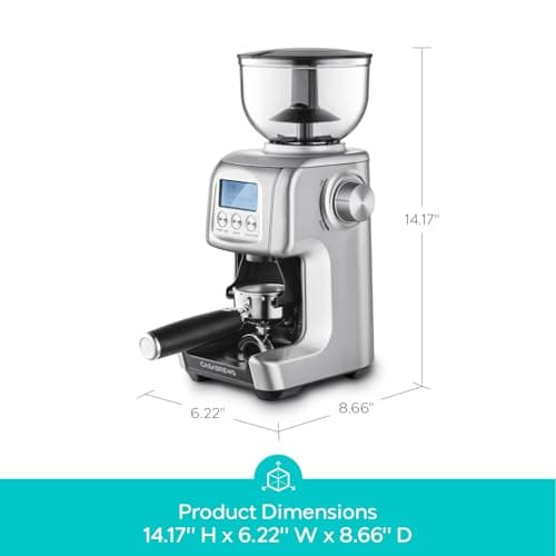 CASABREWS Tornado Electric Conical Burr Coffee Grinder, 77 Precision Grind Settings for Espresso to French Press, Special for Barista and Coffee Lovers