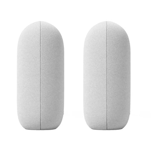 Google Audio (2-Pack) Smart Speakers – Wireless Bluetooth & Wi‑Fi Home Speaker Bundle with Powerful Stereo Sound, Multi-Room Audio Assistant Voice Control