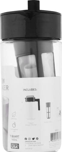 Takeya Patented Deluxe Cold Brew Coffee Maker, 1 qt, Black