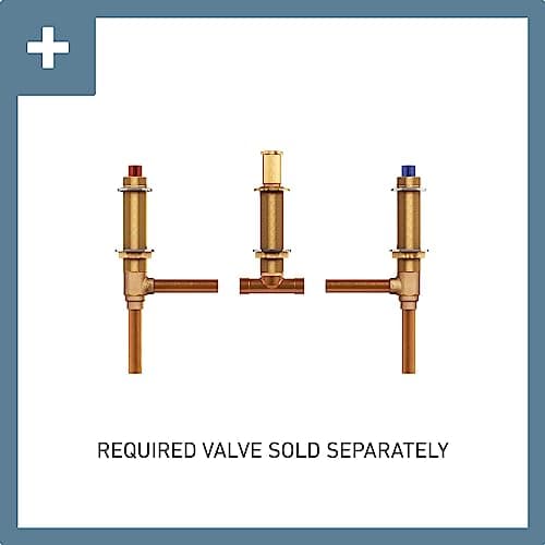 Moen Genta LX Brushed Nickel Two Handle Deck Mounted Modern Roman Tub Faucet, Widespread Bathtub Faucet Set, Modern Bathroom Faucet for Soaking Tub (Valve Required), T908BN