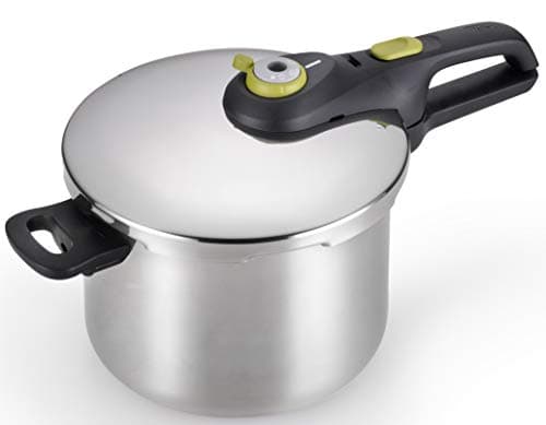 T-fal Ultimate Stainless Steel Pressure Cooker 6.3 Quart, Induction Compatible, Secure Locking Lid, Safe & Easy to Use, Cookware, Pots and Pans, Kitchen, Dishwasher Safe, Silver