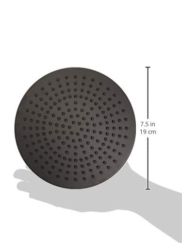 Delta Matte Black Round Rain Shower Head, 12 Inch Metal Large Shower Head Rainfall, Overhead Rain Showerhead, 2.5 GPM Flow Rate, Matte Black 52158-BL25