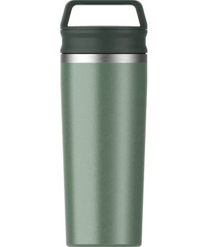 STANLEY Cafe To Go Travel Mug 16 oz | Leakproof Two-Part Drink Through Lid | Tumbler Cup for Coffee, Tea and Drinks | Insulated Stainless Steel Coffee Mug | BPA-Free | Hammertone Green