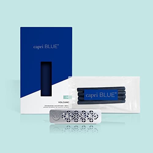 Capri Blue Volcano Fragranced Car Diffuser with Refills - Volcano Car Air Freshener Diffuser - Includes Tropical Fruit Scented Refills